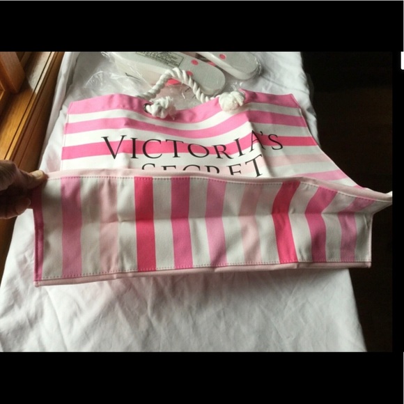 Victorias Secret BEACH BAG SET~FLIP FLOPS M 7-8 - Picture 9 of 14